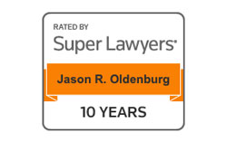 Rated By Super Lawyers | Jason R. Oldenburg | 10 Years
